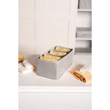 Serstil 6 Gözlü Çekmece Içi Dolap Çorap / Iç Çamaşırı Katlanabilir Düzenleyici Organizer Kutu 14X28X12 cm