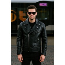 Orions Collection Kuzey Model Kadın Siyah Suni Deri Ceket Oversize Tasarım ve Su Geçirmez Özellik