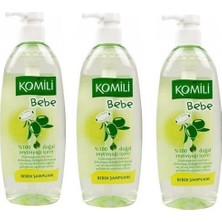 Komili Bebek Şampuanı 750 ml - 3 Adet Doğal Zeytinyağı İçeren Hassas Ciltler İçin Özel Formül