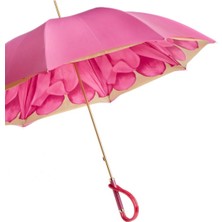 Pasotti Fuşya Yıldız Çiçeği Şemsiyesi, Çift Katlı Kumaş Manuel Açma - %100 Polyester - Asetat Sap Uzunluk: 93 cm - Çap: 102 cm