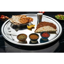 PremiumPort Paslanmaz Çelik Yer Sofrası Tepsi 40CM No:6, Dayanıklı ve Şık Tasarım