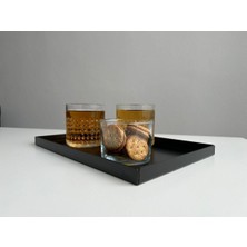 PremiumPort Şık Metal Tepsi, Dekoratif ve Kullanışlı Çay Kahve Servis Tepsisi