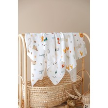 Serstil 3 Adet 80X95 cm Müslin Bebek Örtü / Battaniye / Kundak / Omuz Bezi Set