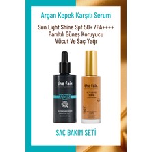 The Fair. Argan Besleyici Saç Serumu 50 ml ve Sunlight Shine Spf 50 Güneş Koruyucu Saç Yağı 30 ml