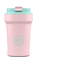 Cool Bottles Island Serisi Paradıse Tumbler - Ibıza Çelik Suluk - 350 ml - Pembe & Mint Yeşili Kapak