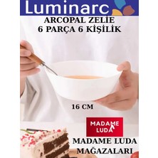 PremiumPort Beyaz 16 cm 6'lı Çorba, Salata ve Meyve Kasesi Seti