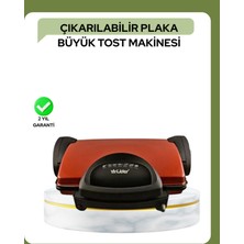Allians 2000W Teflon Tost Makinesi, Geniş Plaka, Ayarlanabilir Isı, Kolay Temizlik