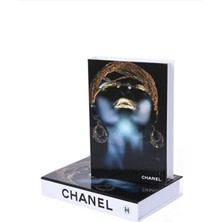 Rawliving Gold Siyah Chanel Africa Dekoratif Kitap Kutu