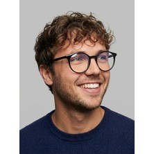 Funeyes Asude Siyah Yuvarlak Parlak Metal Menteşeli Esnek Hafif Ekran Gözlüğü 50-17-145