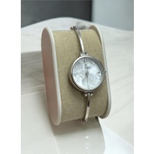 Mac Center Pinterest Beyaz Renkli  Kristal Camlı Çelik Kordon Kadın Kol Saati