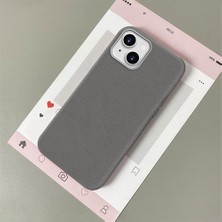 HONTINGA iPhone 15 Plus ile Uyumlu Kılıfı Deri Dokusu Anti Düşme Yumuşak Silikon Telefon Kılıfı Desen K7-3000