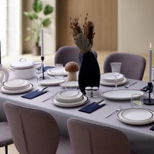 Evaliza Alaia Black Gold 60 Parça 12 Kişilik Yemek Takımı