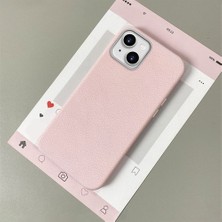 HONTINGA iPhone 14 ile Uyumlu Kılıfı Deri Dokusu Anti Düşme Yumuşak Silikon Telefon Kılıfı Desen K7-3000