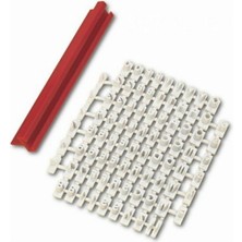 PremiumPort Yazı Kaşesi, Pasta, Kurabiye ve Şeker Hamuru Için, Türkçe Karakterli, A’dan Z’ye