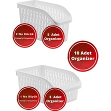 Effe Home 10 Adet Set (5x Küçük - 5x Büyük) Buzdolabı Raf Düzenleyicisi