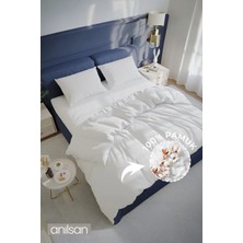 Anılsan 50'li Camelia Çift Kişilik Düz Ranforce Nevresim - Beyaz %100 Pamuk