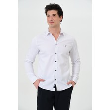 Pique 26EG1003 ERKEK GÖMLEK Çıtçıt Kapamalı Likralı Erkek Gömlek