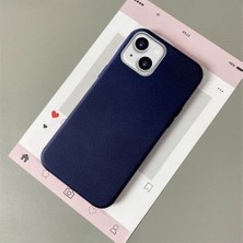 HONTINGA iPhone 14 Plus ile Uyumlu Kılıfı Deri Dokusu Anti Düşme Yumuşak Silikon Telefon Kılıfı Desen K7-3000