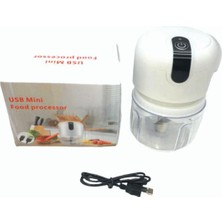 Allians Mini USB Food Processor, 250ML, 45W, Çift Bıçak, Şarjlı, Çok Fonksiyonlu