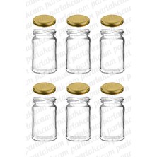 PremiumPort 6'lı Detoks ve Mum Kavanozu Seti, Metal Kapaklı 100ML Cam Şişe