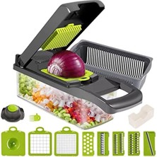 Allians Çok Fonksiyonlu Sebze Dilimleyici Mandolin, 13'ü Bir Arada Profesyonel Kesim