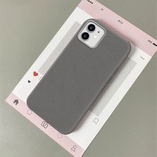 HONTINGA iPhone 12 ile Uyumlu Kılıfı Deri Dokusu Anti Düşme Yumuşak Silikon Telefon Kılıfı Desen K7-3000