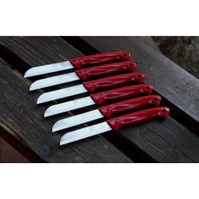 PremiumPort 6'lı Set, Simli, Delikli, Tırtıklı Meyve Sebze Bıçakları