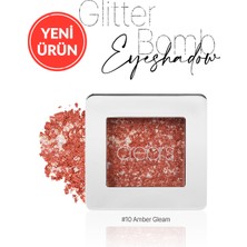Cre'ars Mücevher Parlaklığında Yoğun Işıltılı Tekli Far Crears Glitter Bomb Eyeshadow 10 Amber Gleam