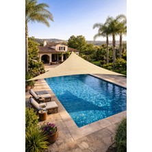 Üçgen Jüt File Gölgelik – Bahçe, Balkon ve Teras Için Doğal Gölgelendirme  3m x 3m x 4.25M