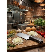 Lazoğlu Verzalit Saplı Profesyonel Şef Bıçağı – Paslanmaz Çelik, Ergonomik