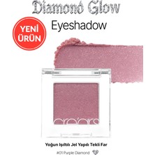 Yoğun Işıltılı Jel Yapılı Tekli Far Cre'ars Diamond Glow Eyeshadow 01 Purple Diamond