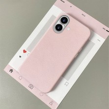 HONTINGA iPhone 16 ile Uyumlu Kılıfı Deri Dokusu Anti Düşme Yumuşak Silikon Telefon Kılıfı Desen K7-3000