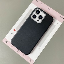 HONTINGA iPhone 15 Pro ile Uyumlu Kılıfı Deri Dokusu Anti Düşme Yumuşak Silikon Telefon Kılıfı Desen K7-3000