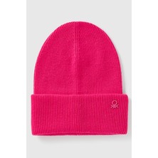 United Colors Of Benetton Sarı Melanj Erkek Ej_yün ve Viskoz Karışımlı Logo Nakışlı Bere Model Kodu: ( 126WCA00X76L)