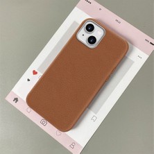 HONTINGA iPhone 13 ile Uyumlu Kılıfı Deri Dokusu Anti Düşme Yumuşak Silikon Telefon Kılıfı Desen K7-3000