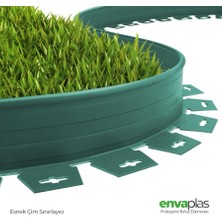 Envaplas Pratik Garden Esnek Yeşil Çim Sınırlayıcı 10 mt Çim Ayırıcı Taş Toprak Bariyeri