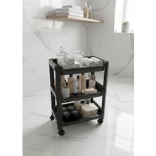 Okyanus Home 3 Katlı Tekerlekli Geniş Düzenleyici  Siyah