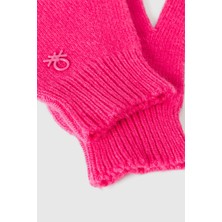 United Colors Of Benetton Sarı Melanj Erkek Ej_yün ve Viskoz Karışımlı Logo Nakışlı Eldiven Model Kodu: ( 126WCG00M76L)