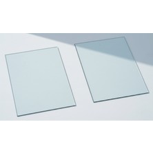 Hit Dükkan Maket ve Hobi Için Çok Amaçlı 2 Adet 1mm Ince Kesim Şeffaf Cam Panel (8,7X12,6 Cm)