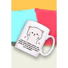 PremiumPort Sevimli Kedi Temalı Doğum Günü Sihirli Kupa, Mutluluk Hediye