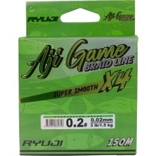 Ryuji Aji Game 0.02MM 150M Chartreuse 4 Kat Ip Misina 1.5kg Çeker