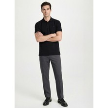 Fabrika Siyah Erkek Regular Fit Polo T-Shirt Nobro Cepsız Nb