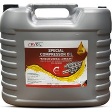 Try-Oıl Vidalı Kompresör Yağı- 20L – Mineral Bazlı Özel Yağ