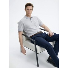 Fabrika Gri Erkek Regular Fit Polo T-Shirt Nobro Ceplı Nb