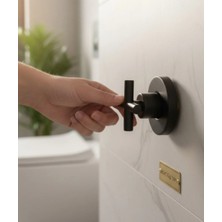 İsaoğlu Yapı Siyah Taharet Musluğu Ankastre Walf Bütün Asma Klozetlerle Uyumlu Siyah Taharat Musluğu