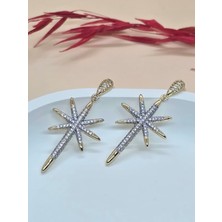 Veyla Style Pırıltılı Zirkon Taş Kar Tanesi Küpe