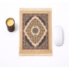 Madame Nazar Dekoratif Mousepad - Masa Aksesuarı ve Dekorasyon, Etnik Desen Mini Halı, Süs Eşyası