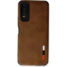 TE Dükkan Buğz Vivo Y11S Kılıf Loop Deri Silikon - Kahverengi