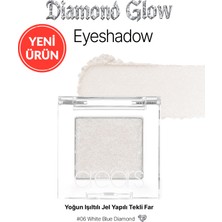 Yoğun Işıltılı Jel Yapılı Tekli Far Cre'ars Diamond Glow Eyeshadow 06 White Blue Diamond