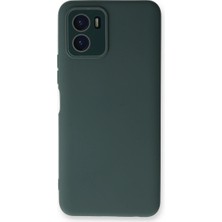 TE Dükkan Buğz Vivo Y15S Kılıf Lansman Glass Kapak - Koyu Yeşil